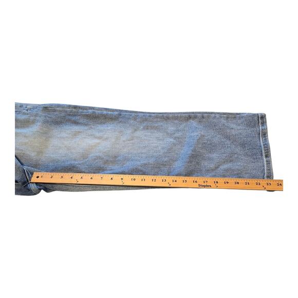 Judy Blue Wide Leg Crop Jeans Womens 7/28 Blue Light Wash Button Fly Bohemian - Picture 11 of 12